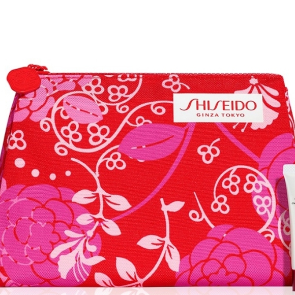 NWOT Shiseido Ginza Tokyo Pink Floral Beauty Bag - Picture 1 of 10